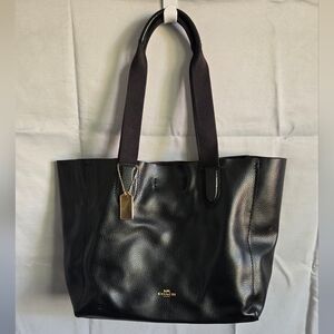 Coach black and oxblood tote